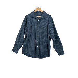 Eddie Bauer Cotton Shirt Mens Size XL Casual‎ Relax Plaid